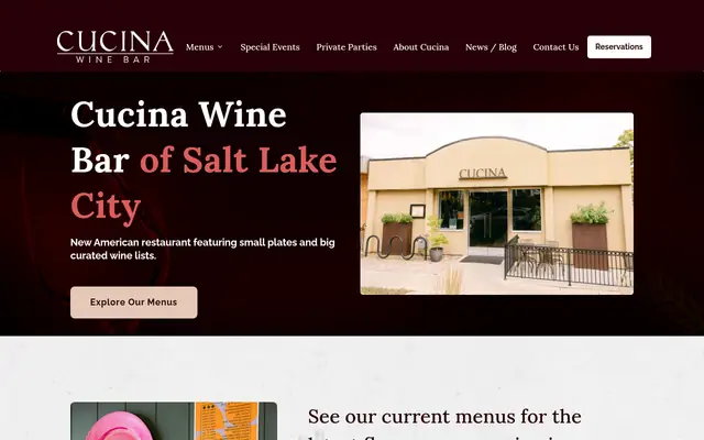 Homepage of Cucina