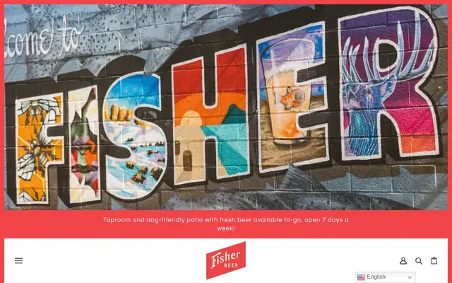 Homepage of Fisher Brewing Company