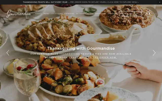 Homepage of Gourmandise