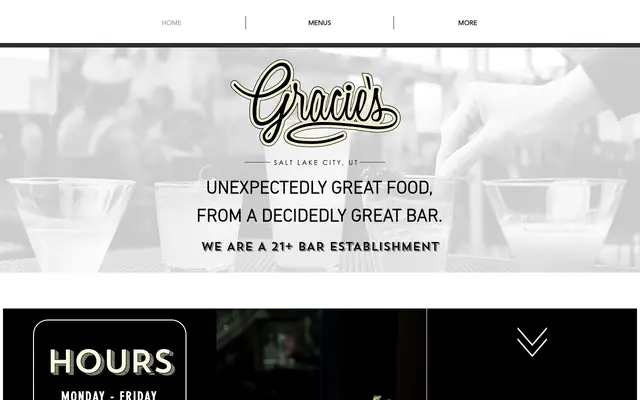 Homepage of Gracie’s