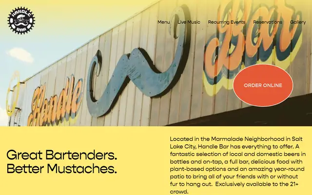 Homepage of Handle Bar