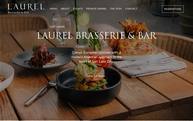 Homepage of Laurel Brasserie & Bar