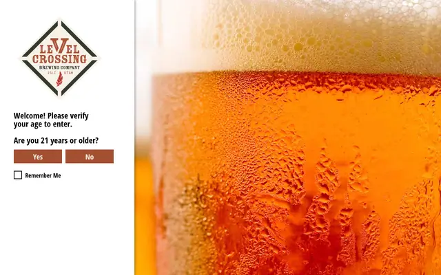 Homepage of Level Crossing Brewing Company at Post District