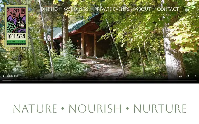 Homepage of Log Haven