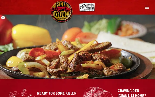 Homepage of Red Iguana