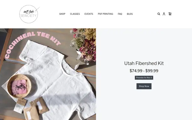 Homepage of Salt Lake Sewciety