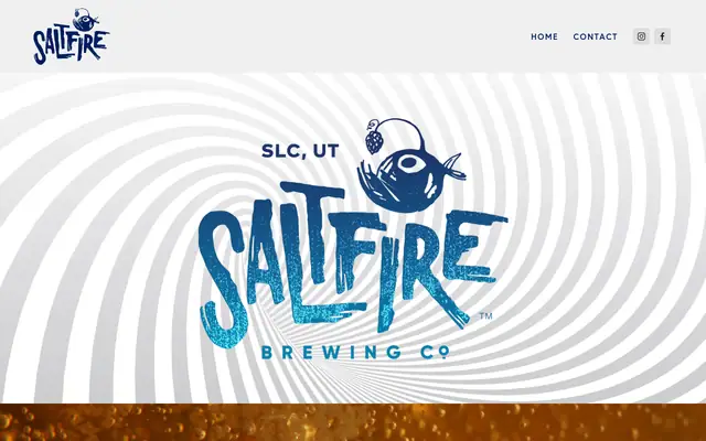 Homepage of SaltFire Brewing Co.