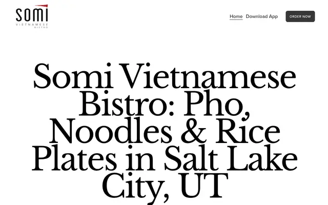 Homepage of SOMI Vietnamese Bistro