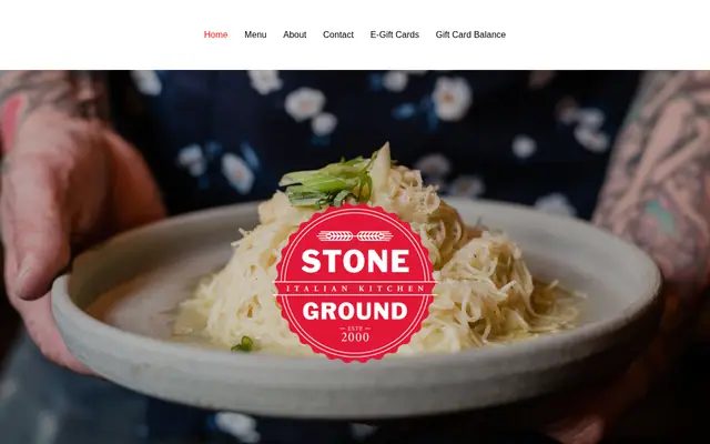 Homepage of Stoneground Italian Kitchen