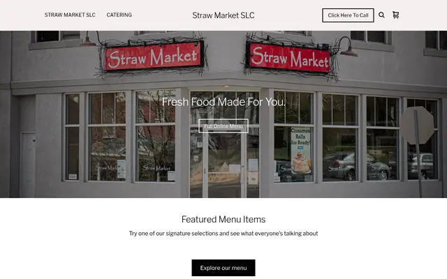 Homepage of Straw Market