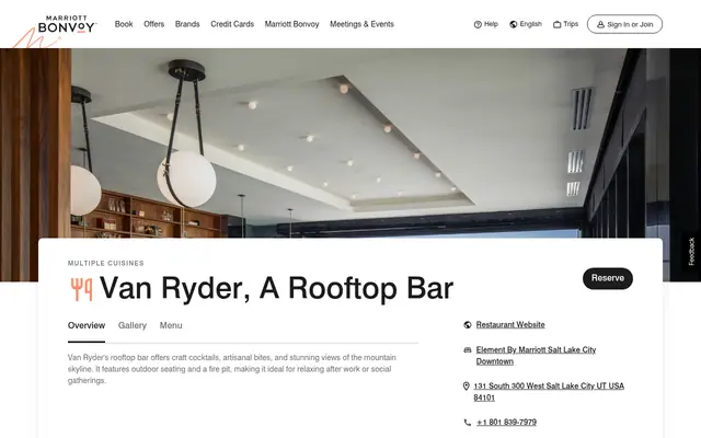 Homepage of Van Ryder