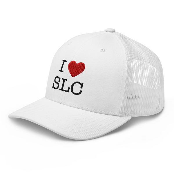 I ❤️ SLC – Classic Trucker Hat (White) - Image 4
