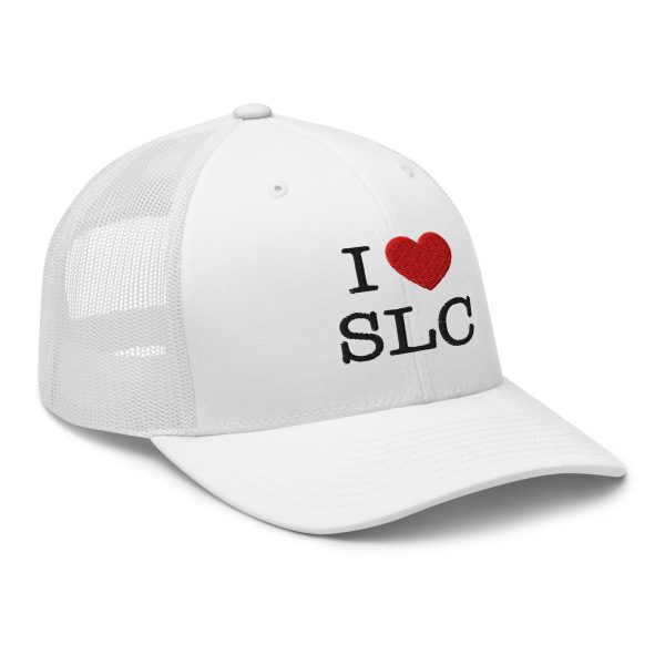I ❤️ SLC – Classic Trucker Hat (White) - Image 6
