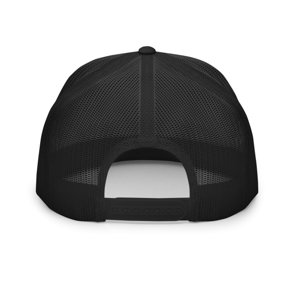 I ❤️ SLC – OFF CENTER  Flat-Bill Trucker Hat (Black/White) - Image 2